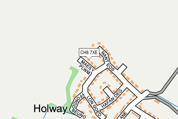 CH8 7XE map - OS OpenMap – Local (Ordnance Survey)