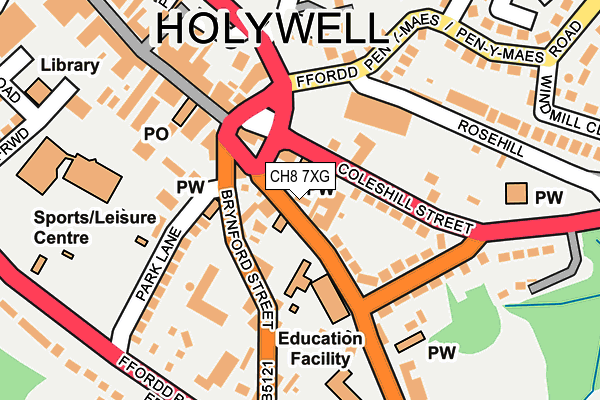 CH8 7XG map - OS OpenMap – Local (Ordnance Survey)