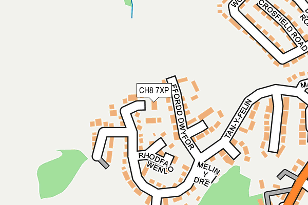 CH8 7XP map - OS OpenMap – Local (Ordnance Survey)