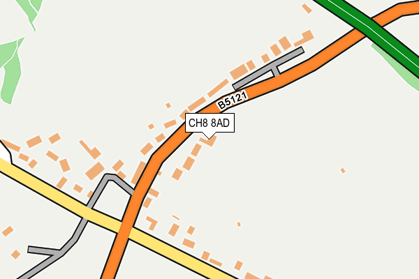 CH8 8AD map - OS OpenMap – Local (Ordnance Survey)