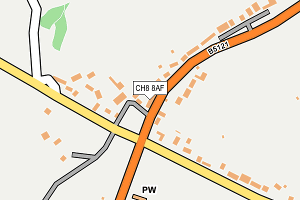 CH8 8AF map - OS OpenMap – Local (Ordnance Survey)