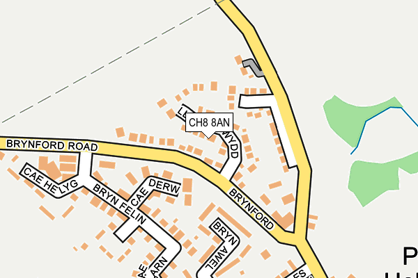 CH8 8AN map - OS OpenMap – Local (Ordnance Survey)