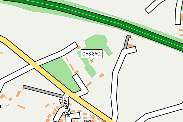 CH8 8AQ map - OS OpenMap – Local (Ordnance Survey)