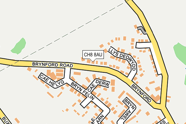 CH8 8AU map - OS OpenMap – Local (Ordnance Survey)