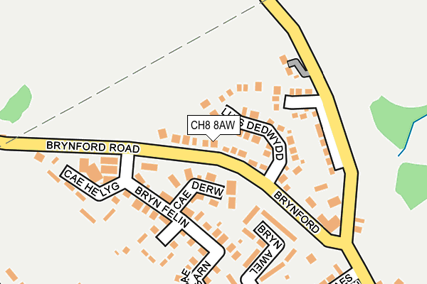 CH8 8AW map - OS OpenMap – Local (Ordnance Survey)