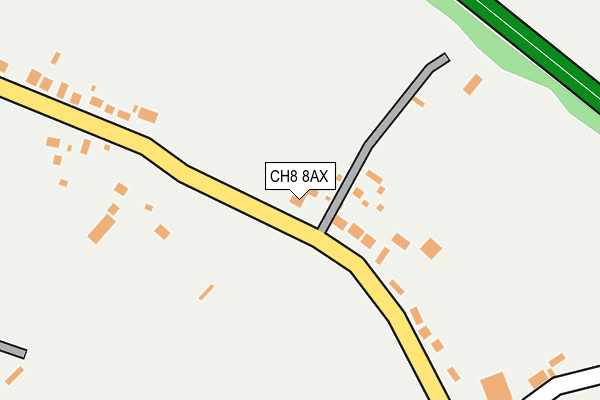 CH8 8AX map - OS OpenMap – Local (Ordnance Survey)