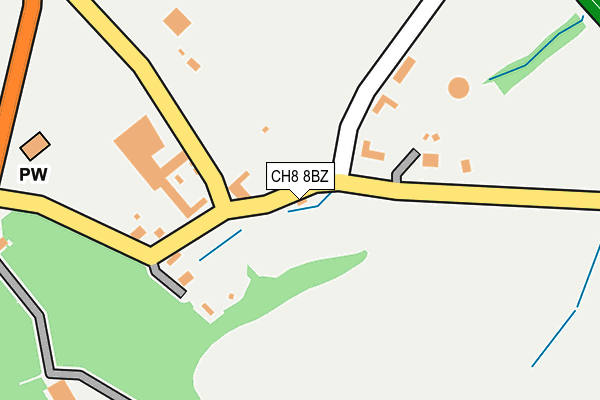 CH8 8BZ map - OS OpenMap – Local (Ordnance Survey)