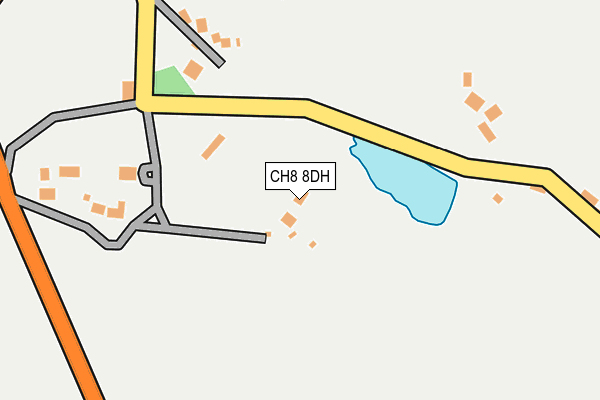 CH8 8DH map - OS OpenMap – Local (Ordnance Survey)