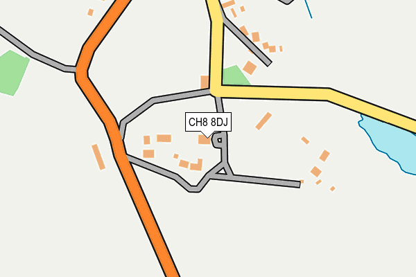 CH8 8DJ map - OS OpenMap – Local (Ordnance Survey)