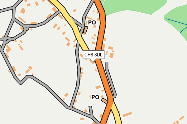 CH8 8DL map - OS OpenMap – Local (Ordnance Survey)