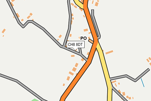 CH8 8DT map - OS OpenMap – Local (Ordnance Survey)