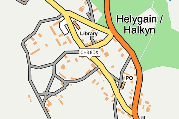 CH8 8DX map - OS OpenMap – Local (Ordnance Survey)