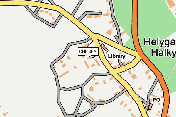 CH8 8EA map - OS OpenMap – Local (Ordnance Survey)