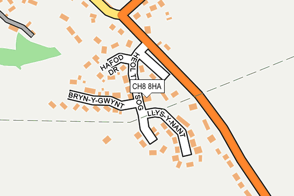 CH8 8HA map - OS OpenMap – Local (Ordnance Survey)