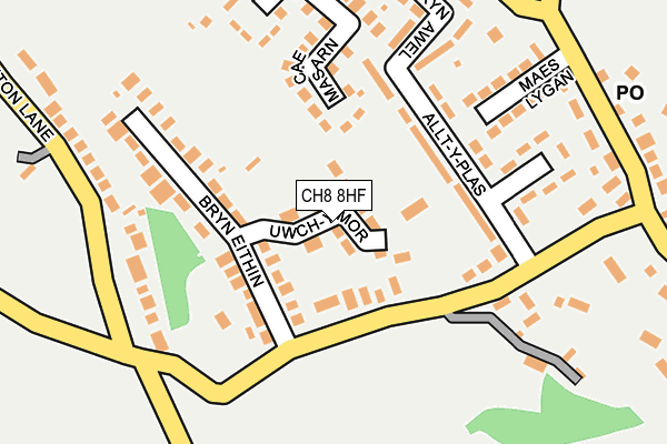 CH8 8HF map - OS OpenMap – Local (Ordnance Survey)