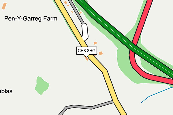 CH8 8HG map - OS OpenMap – Local (Ordnance Survey)