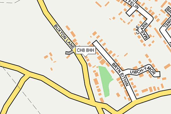 CH8 8HH map - OS OpenMap – Local (Ordnance Survey)