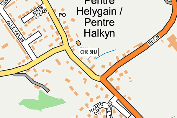 CH8 8HJ map - OS OpenMap – Local (Ordnance Survey)