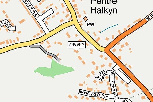 CH8 8HP map - OS OpenMap – Local (Ordnance Survey)