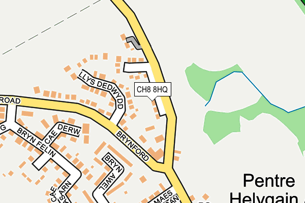 CH8 8HQ map - OS OpenMap – Local (Ordnance Survey)