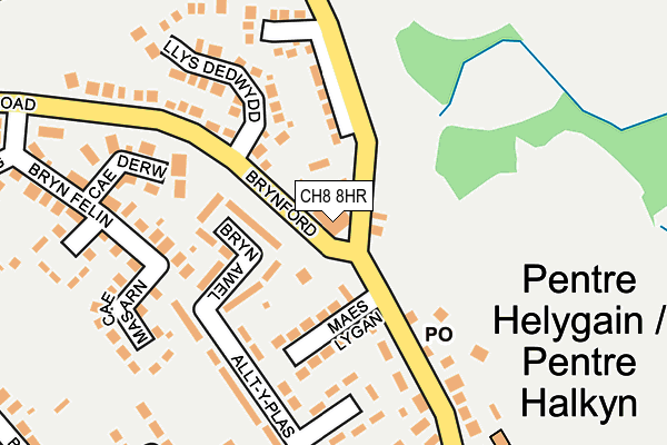 CH8 8HR map - OS OpenMap – Local (Ordnance Survey)