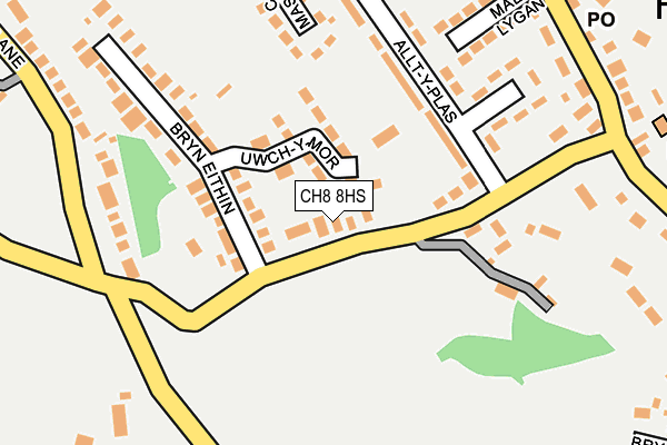 CH8 8HS map - OS OpenMap – Local (Ordnance Survey)