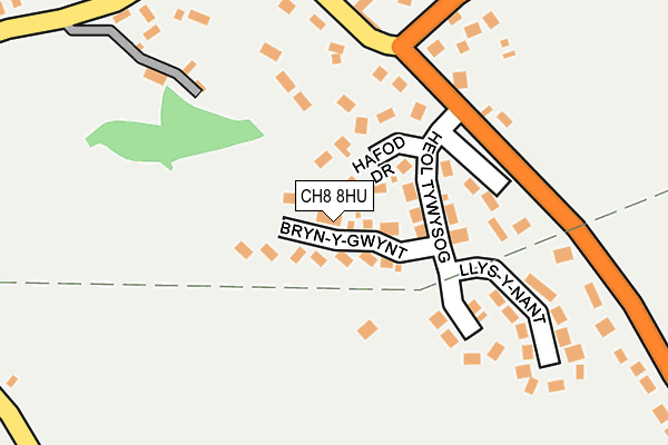 CH8 8HU map - OS OpenMap – Local (Ordnance Survey)