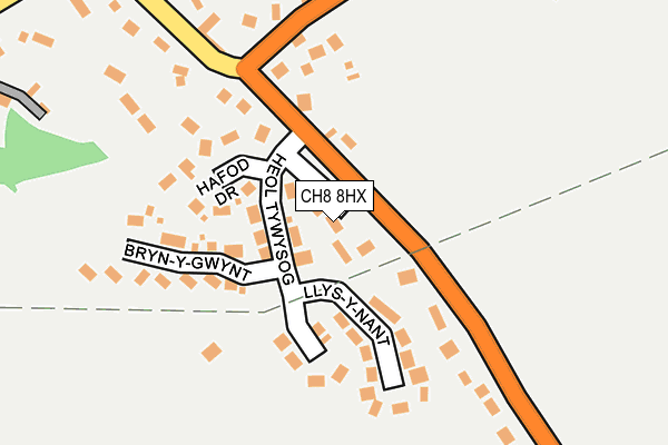 CH8 8HX map - OS OpenMap – Local (Ordnance Survey)