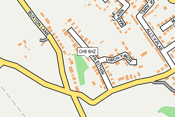 CH8 8HZ map - OS OpenMap – Local (Ordnance Survey)