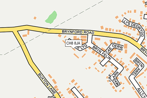 CH8 8JA map - OS OpenMap – Local (Ordnance Survey)