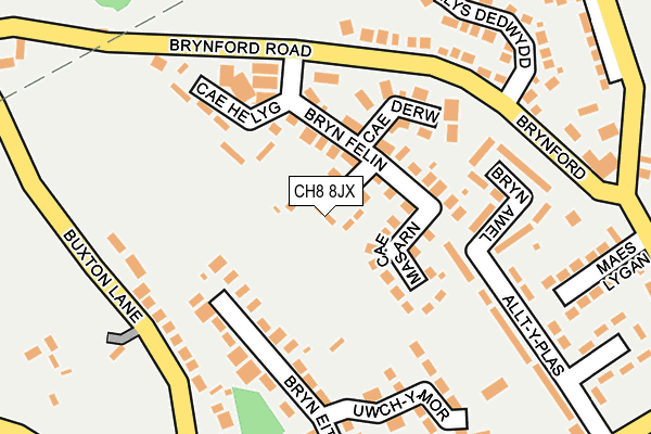 CH8 8JX map - OS OpenMap – Local (Ordnance Survey)