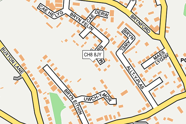 CH8 8JY map - OS OpenMap – Local (Ordnance Survey)