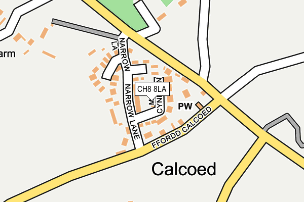 CH8 8LA map - OS OpenMap – Local (Ordnance Survey)