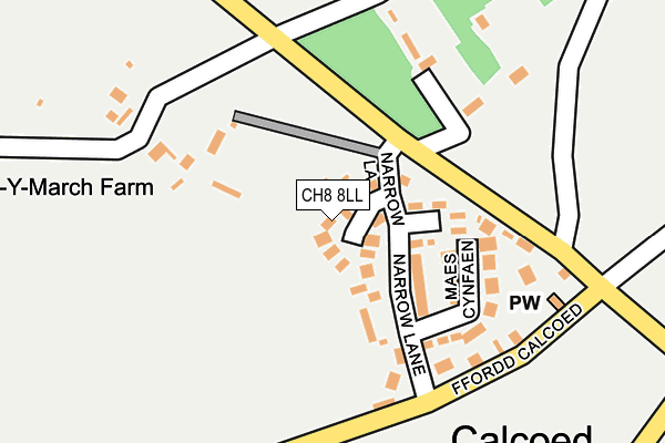 CH8 8LL map - OS OpenMap – Local (Ordnance Survey)