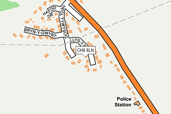 CH8 8LN map - OS OpenMap – Local (Ordnance Survey)