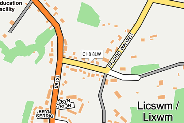 CH8 8LW map - OS OpenMap – Local (Ordnance Survey)