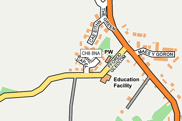 CH8 8NA map - OS OpenMap – Local (Ordnance Survey)