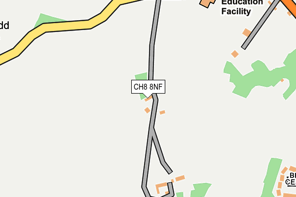 CH8 8NF map - OS OpenMap – Local (Ordnance Survey)