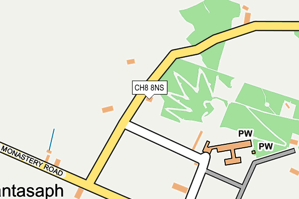 CH8 8NS map - OS OpenMap – Local (Ordnance Survey)