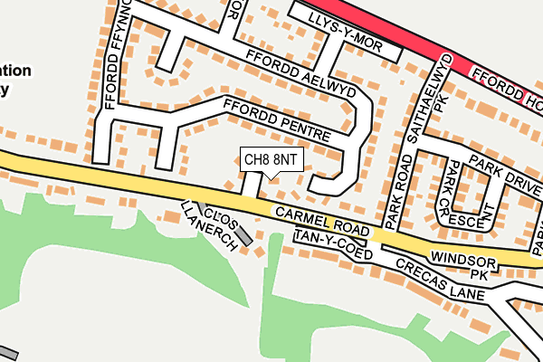CH8 8NT map - OS OpenMap – Local (Ordnance Survey)