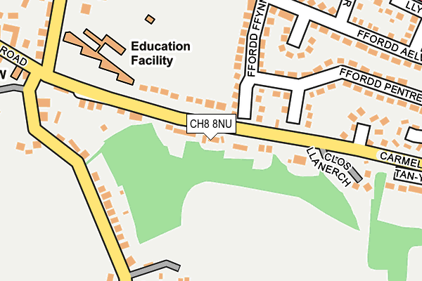 CH8 8NU map - OS OpenMap – Local (Ordnance Survey)