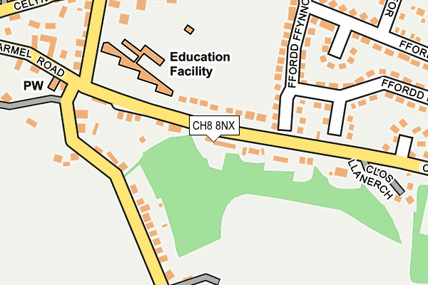 CH8 8NX map - OS OpenMap – Local (Ordnance Survey)