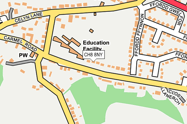 CH8 8NY map - OS OpenMap – Local (Ordnance Survey)