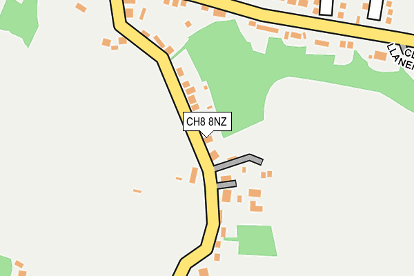 CH8 8NZ map - OS OpenMap – Local (Ordnance Survey)