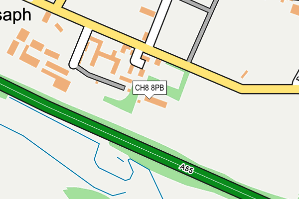 CH8 8PB map - OS OpenMap – Local (Ordnance Survey)