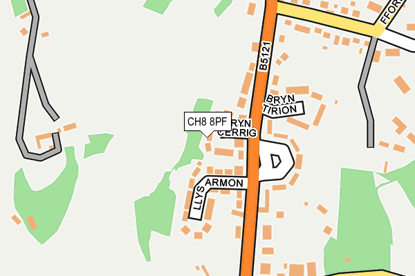 CH8 8PF map - OS OpenMap – Local (Ordnance Survey)