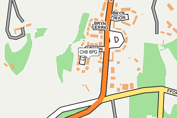 CH8 8PG map - OS OpenMap – Local (Ordnance Survey)