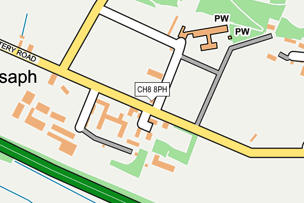 CH8 8PH map - OS OpenMap – Local (Ordnance Survey)