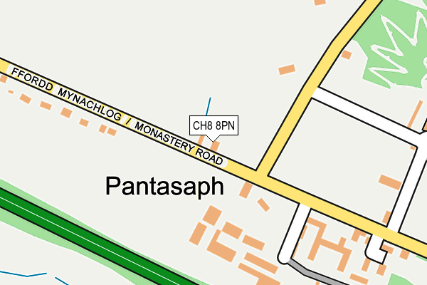 CH8 8PN map - OS OpenMap – Local (Ordnance Survey)