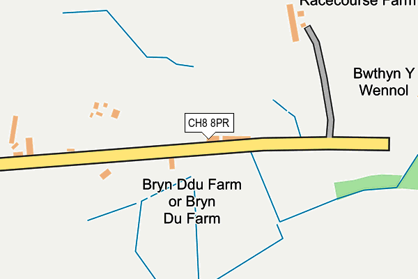 CH8 8PR map - OS OpenMap – Local (Ordnance Survey)